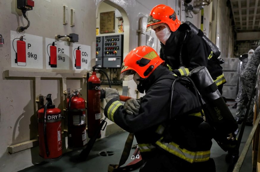 Firefighting is an essential skill that every sailor on board must have!