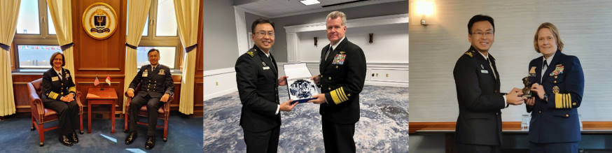 RADM Wat met several commanders from the United States.