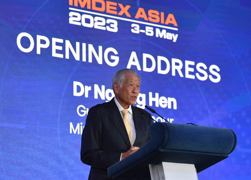 Defence Minister speaking at IMDEX Asia 2023